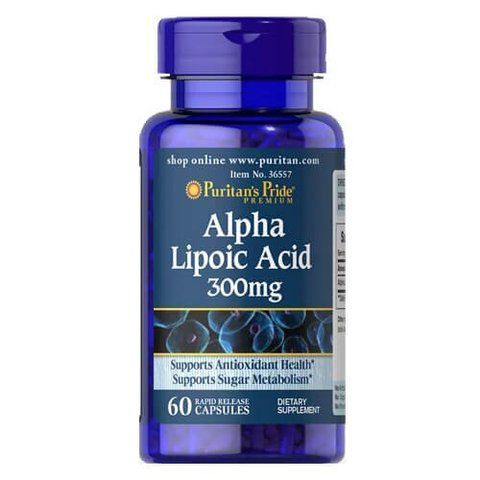 Puritan's Pride Alpha Lipoic Acid 300 mg 60 caps 36557 фото