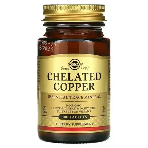 Solgar Chelated Copper 100 tab SOL-00640 фото