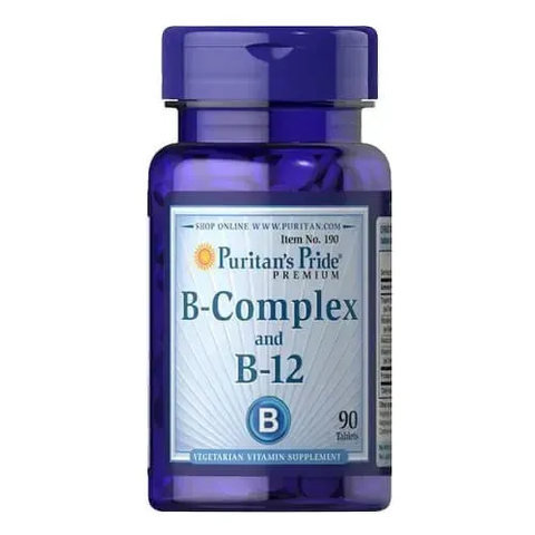 Puritan's Pride Vitamin B-Complex and Vitamin B-12 90 tab 0190 фото