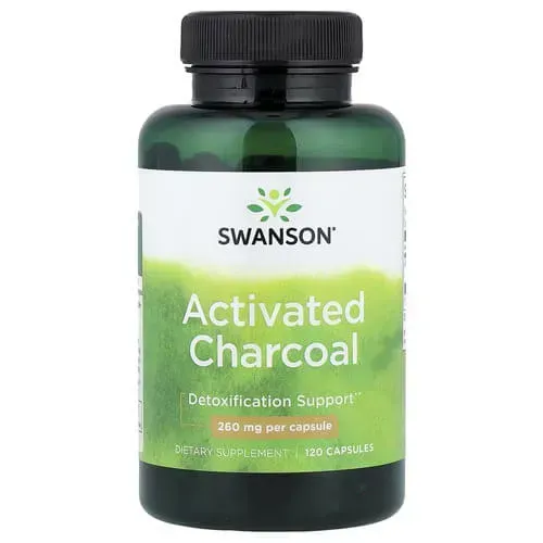 Swanson Activated Charcoal 260 mg 120 capsules SW1355 фото