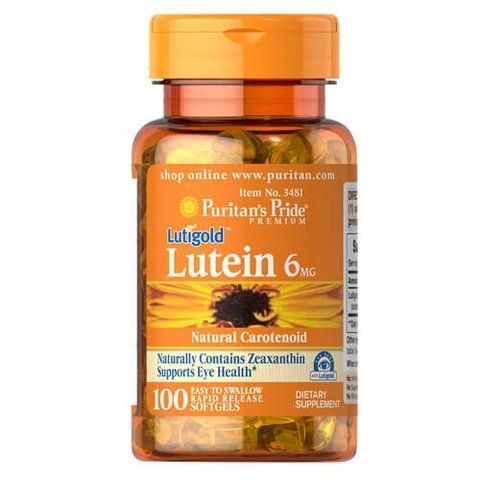 Puritan's Pride Lutein 6 mg with Zeaxanthin 100 softgels 03481 фото
