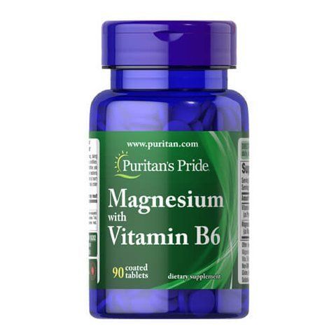 Puritan's Pride Magnesium&nbsp;with Vitamin B6 90 tab 26202 фото