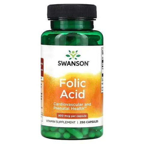 Swanson Folic Acid 800 mcg 250 caps SW035 фото