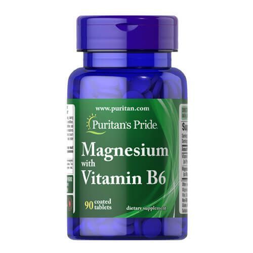 Puritan's Pride Magnesium&nbsp;with Vitamin B6 90 tab 26202 фото