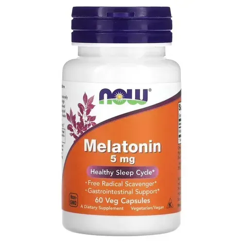 NOW Melatonin 5 mg 60 капсул NOW-03555 фото