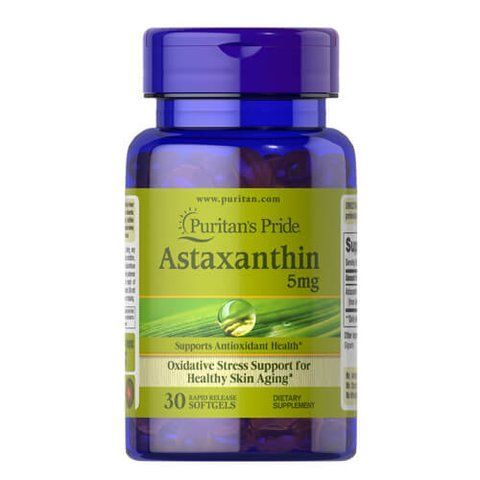 Puritan's Pride Astaxanthin 5 mg 30 softgels - 03.2026 36202 фото