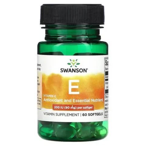 Swanson Vitamin E-200 (90 mg) 60 softgles SW1437 фото
