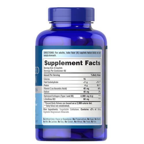 Puritan's Pride Hydrolyzed Collagen 1000 mg 180 tab 04596 фото