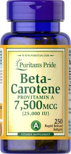 Puritan's Pride Beta-Carotine 7500 mcg 250 softgels 01223 фото