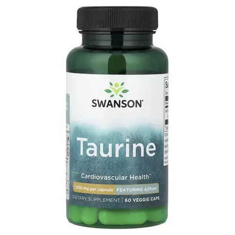 Swanson Taurine 1000 mg 60 рослинних капсул - 08.2026 SWU736 фото
