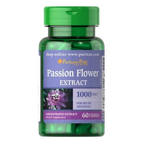 Puritan's Pride Passion Flower Extract 1000 mg 60 caps 31248 фото