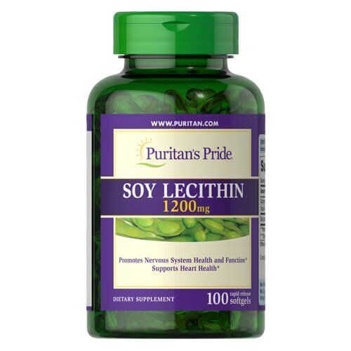 Puritan's Pride Soy Lecithin 1200 mg 100 softgels 0300 фото