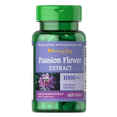 Puritan's Pride Passion Flower Extract 1000 mg 60 caps 31248 фото