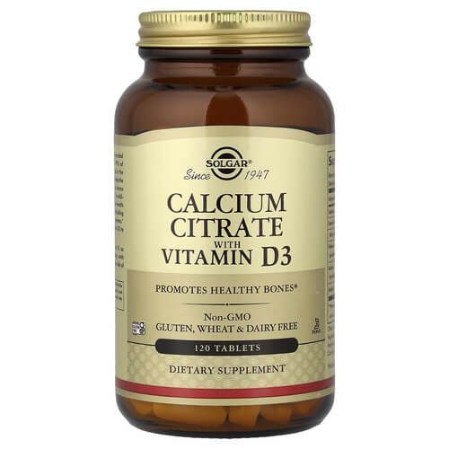 Solgar Calcium Citrate with Vitamin D3 120 tab SOL-00431 фото