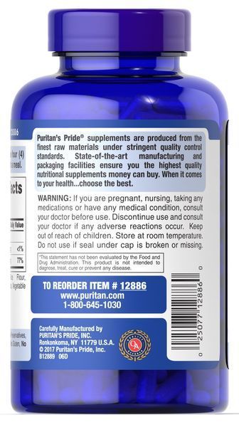 Puritan's Pride Calcium Citrate 250 mg 100 caps 12886 фото