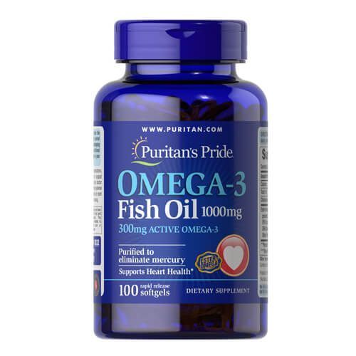 Puritan&rsquo;s Pride Omega-3 1000 mg 100 softgels 3832 фото