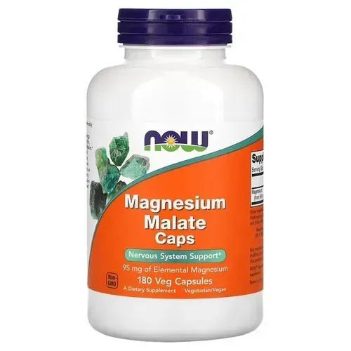 NOW Magnesium Malate 180 caps NOW-01303 фото