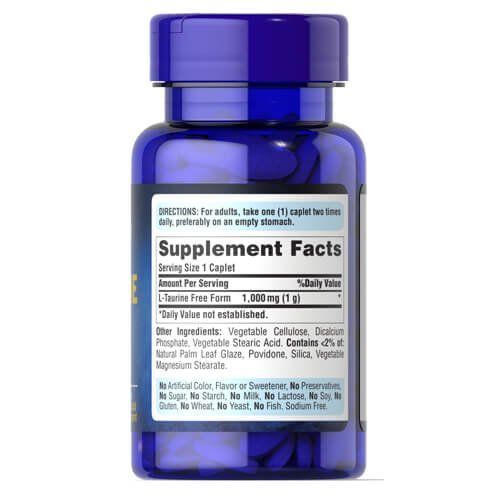 Puritan's Pride Taurine 1000 mg 50 tab 02951 фото