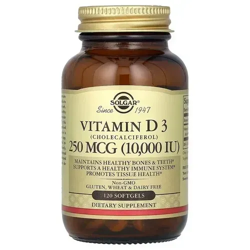 Solgar Vitamin D3 10,000 IU 120 softgels SOL-35872 фото