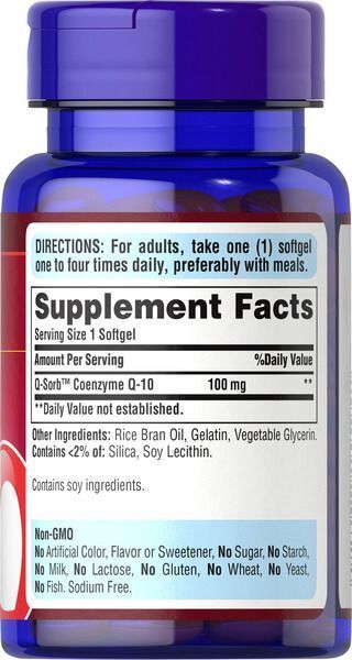Puritan's Pride Co Q-10 100 mg 120 softgels 15594 фото