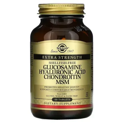 Solgar Glucosamine Hyaluronic Acid Chondroitin MSM 60 таблеток SOL-01316 фото