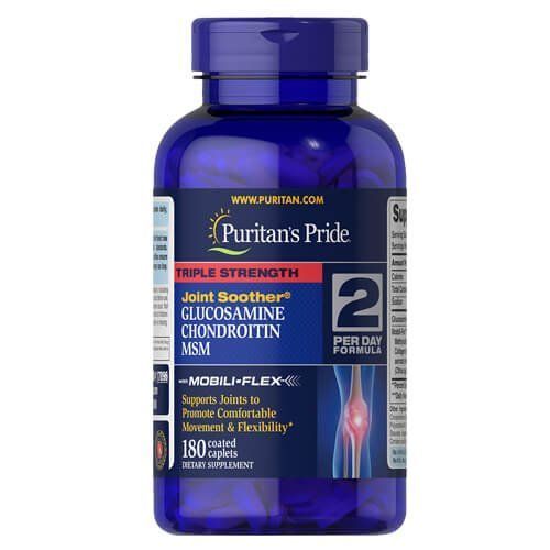 Puritan's&nbsp;Pride Triple Strength Glucosamine, Chondroitin MSM 180 tab 17896 фото