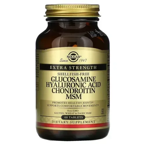 Solgar Glucosamine Hyaluronic Acid Chondroitin MSM 60 tab SOL-01316 фото