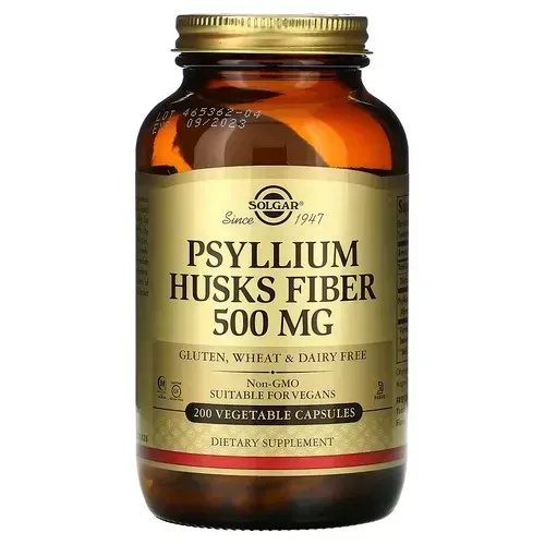 Solgar Psyllium Husk Fiber 500 mcg 200 caps SOL-02315 фото