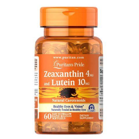 Puritan's Pride Zeaxanthin 4mg with Lutein 10mg 60 softgels 55692 фото