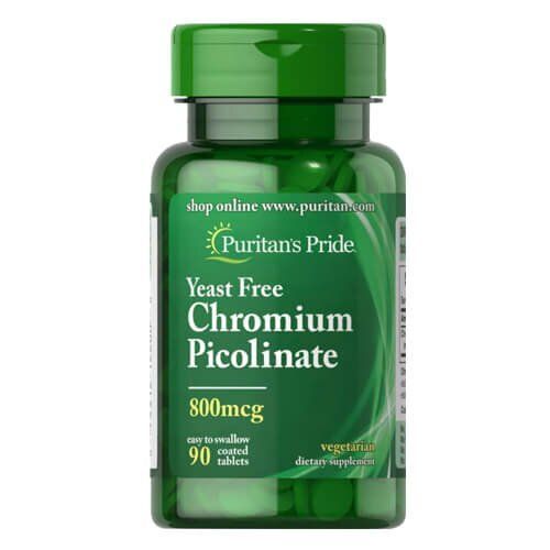 Puritan's Pride Chromium Picolinate Yeast Free 800 mcg 90 tab 02600 фото