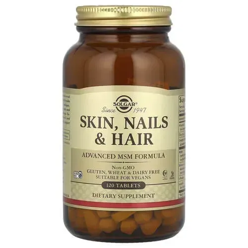 Solgar Skin, Nails & Hair Advanced MSM Formula 120 Tablets SOL-01736 фото
