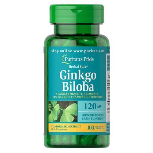 Puritan's Pride Ginkgo Biloba 120 mg 100 caps 04544 фото