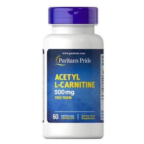 Puritan's Pride Acetyl L-Carnitine 500 mg 60 caps 34727 фото