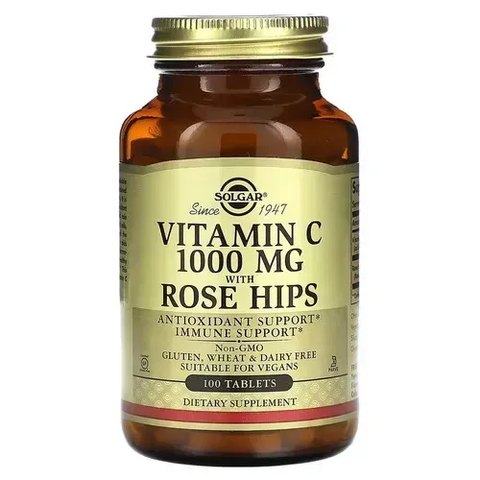 Solgar Vitamin C with Rose Hips 1000 mg 100 таблеток SOL-02400 фото