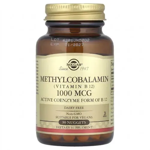 Solgar Vitamin B12 Methylcobalamin 1000 mcg 30 таблеток SOL-01950 фото