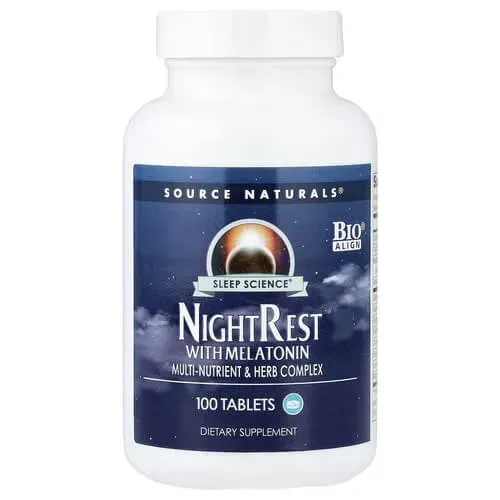 Source Naturals Sleep Science&reg; NightRest&trade; With Melatonin 100 tablets SNS-00358 фото