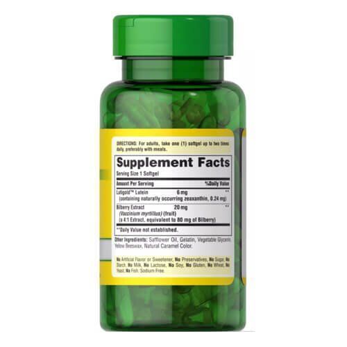 Puritan's&nbsp;Pride Herbavision with Lutein and Bilberry 120 softgels - 08.2026 4757 фото