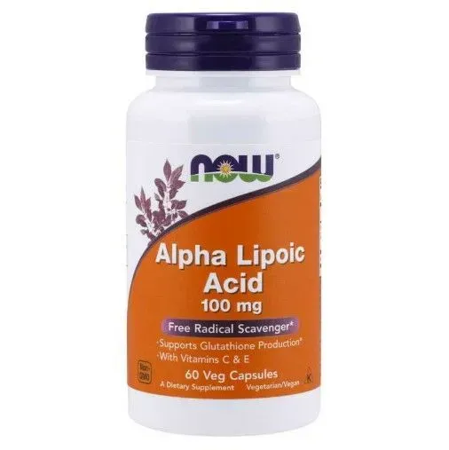 NOW Alpha Lipoic Acid 100 mg 60 капсул NOW-03040 фото