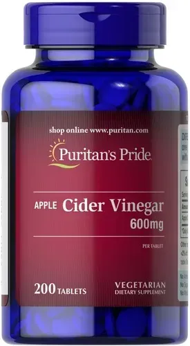 Puritan's Pride Apple Cider Vinegar 600 mg 200 tab 55667 фото