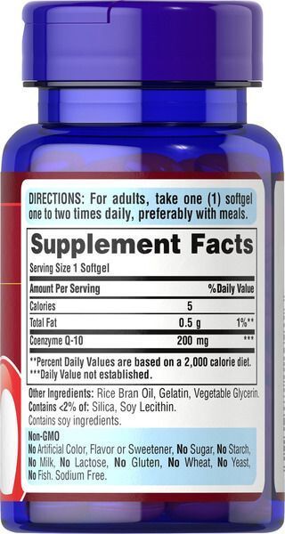 Puritan's Pride Co Q-10 200 mg 30 softgels 02091 фото