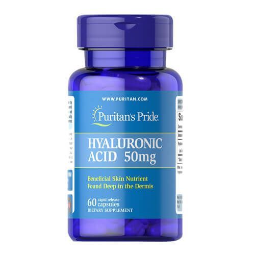 Puritan's&nbsp;Pride Hyaluronic Acid&nbsp;50 mg 60 caps - 11.2026 14860 фото