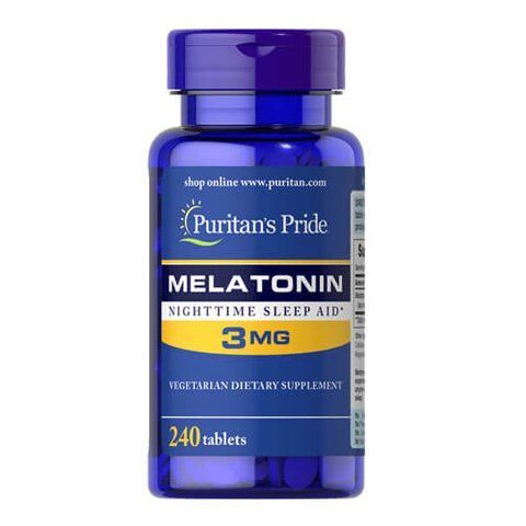Puritan's Pride Melatonin 3 mg 240 tab 7904 фото