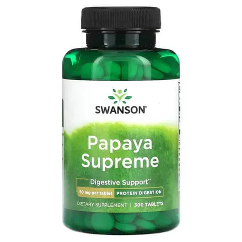 Swanson Papaya Supreme 50 mg 300 Tablets SW279 фото