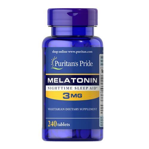 Puritan's Pride Melatonin 3 mg 240 tab 7904 фото
