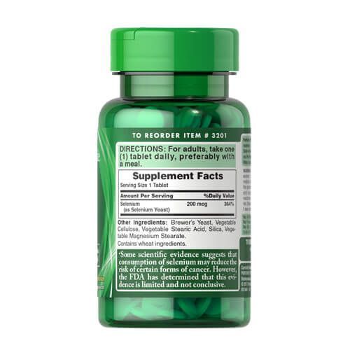 Puritan's Pride Selenium 200 mcg 100 tab 003201 фото