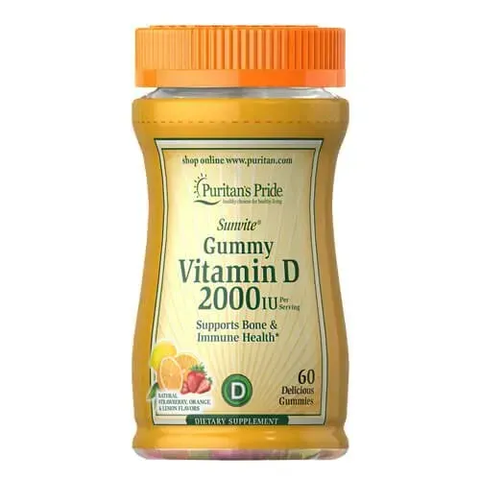 Puritan's Pride Vitamin D3 2000 IU 60 Gummies 59049 фото
