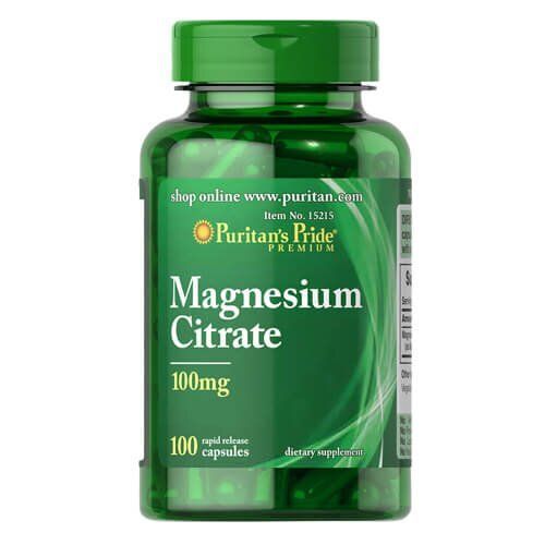 Puritan's Pride Magnesium Citrate 100 mg 100 caps 15215 фото