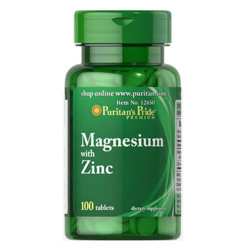 Puritan's Pride Magnesium with Zinc 100 tab 12650 фото