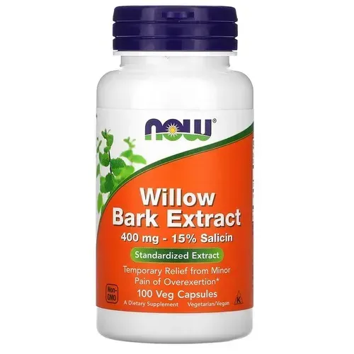 NOW Willow Bark Extract 400 mg 100 caps NOW-04775 фото