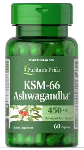 Puritan's Pride Ashwagandha KSM-66 450 mg 60 caps 21655 фото
